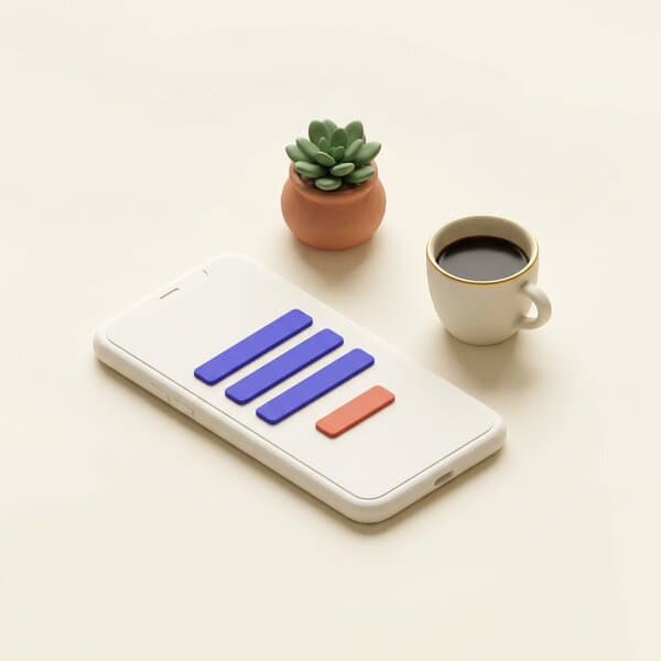 Create your account - phone signup illustration