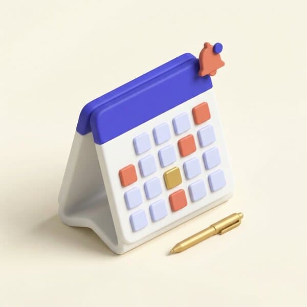 Start taking bookings - calendar with bell illustration
